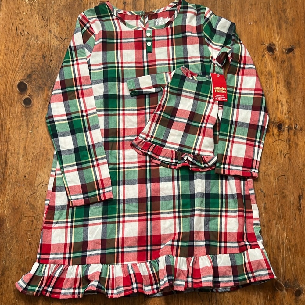 Jammies for your families nightgown with matching doll gown